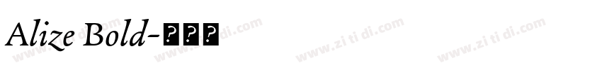 Alize Bold字体转换